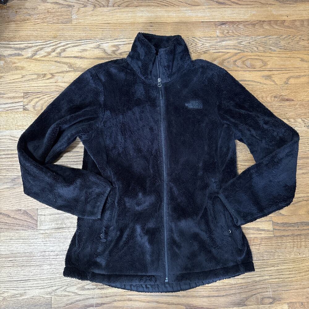 The North Face Osito Fleece Jacket Womens Sz M Blk Full Zip High Pile Soft